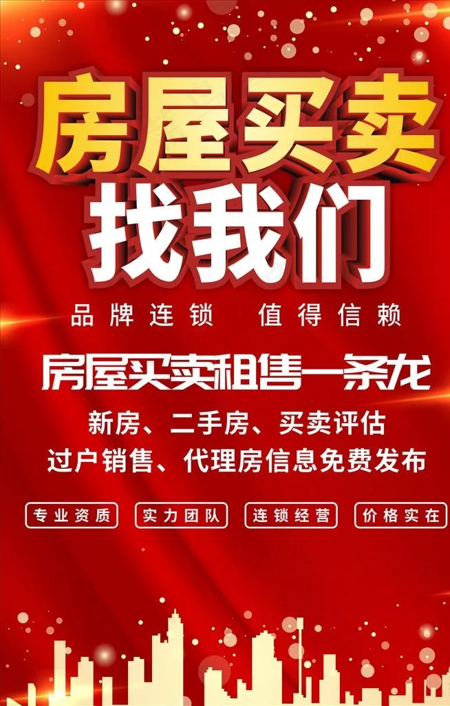 房屋买卖海报 地产海报图片cdr矢量模版下载