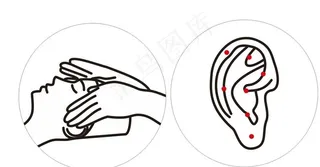采耳标识 耳穴标识 头疗标识图片