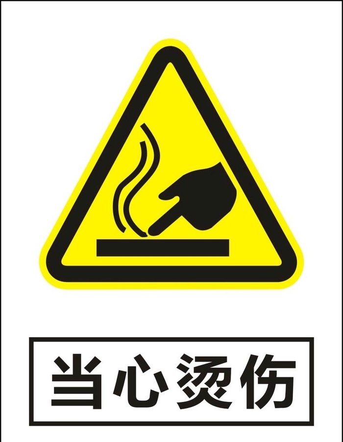 当心烫伤建筑警告标识矢量图形图片cdr矢量模版下载