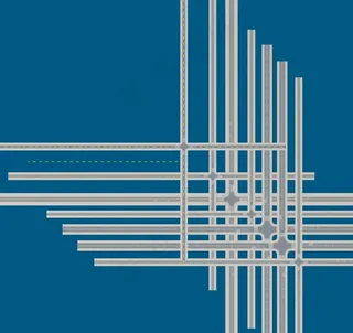 平面图道路素材图片