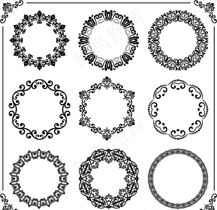 花纹环图片ai矢量模版下载