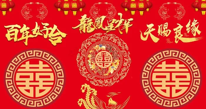 电梯内结婚喷布图片psd模版下载