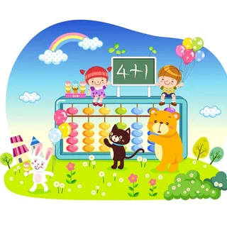 小动物学习打算盘图片