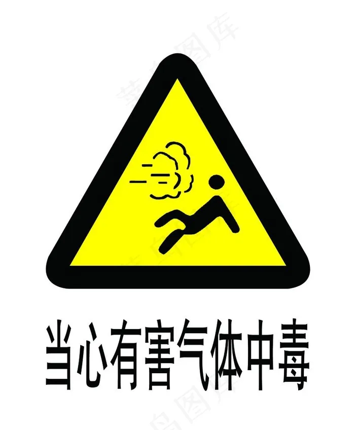 当心有害气体中毒图片psd模版下载