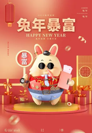 春节暴富海报图片