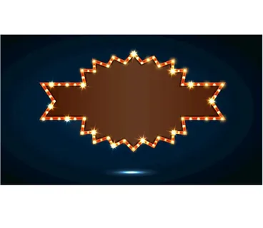 空白霓虹广告牌框架图片