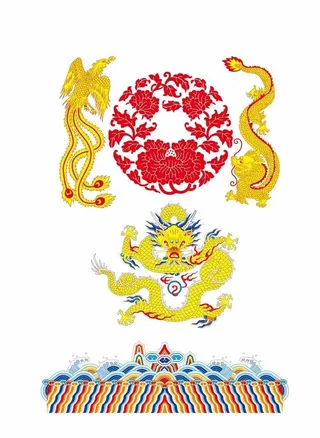 龙凤纹矢量图片