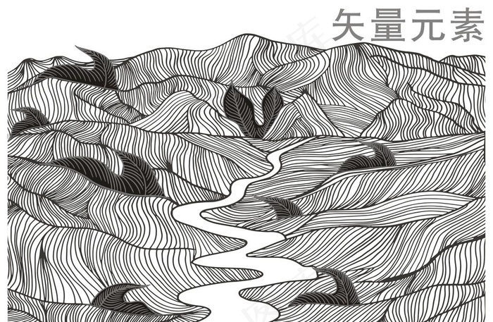 山 矢量山图片cdr矢量模版下载