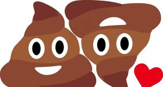 大便搞笑QQ表情矢量图图片