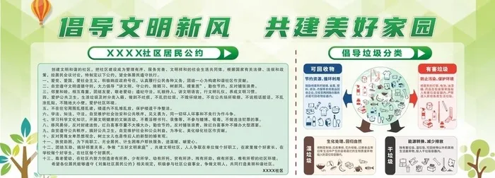 社区宣传展板图片cdr矢量模版下载