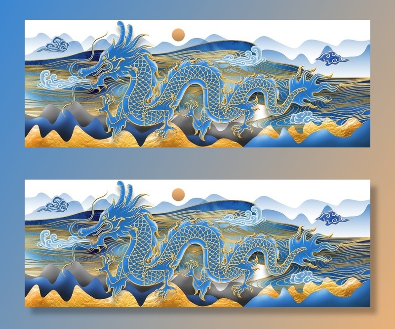 龙 图片(3500x7500)psd模版下载
