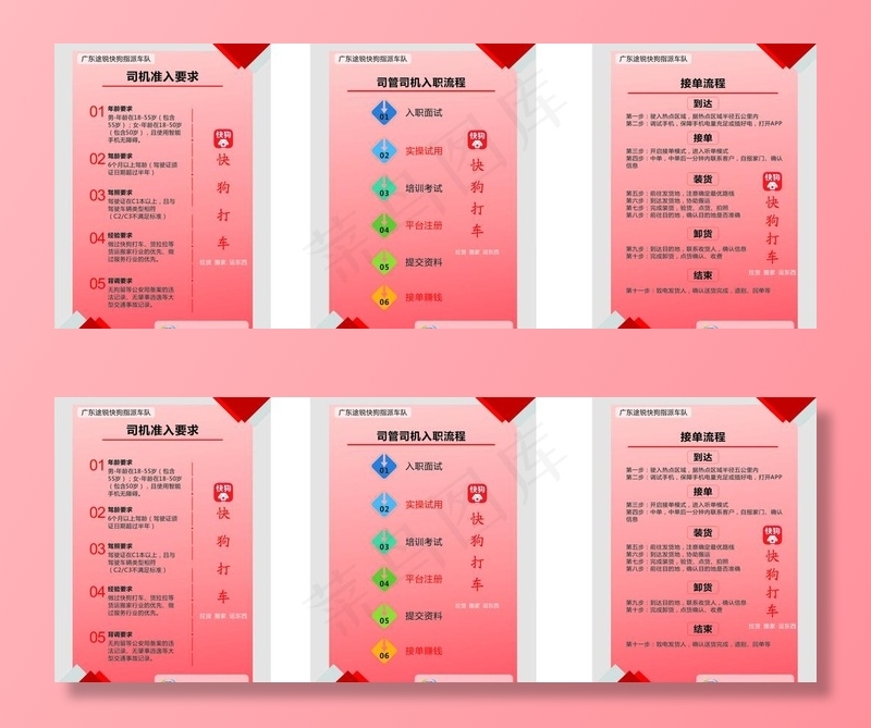 快狗打车海报图片cdr矢量模版下载