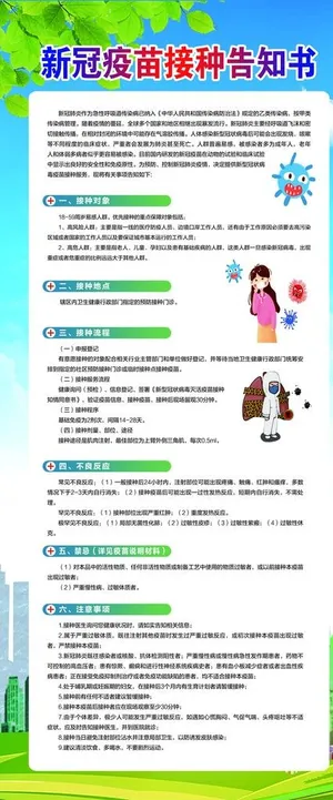 新冠疫苗 告知书 展架 海报图片 新冠疫苗 告知书 展架 海报图片