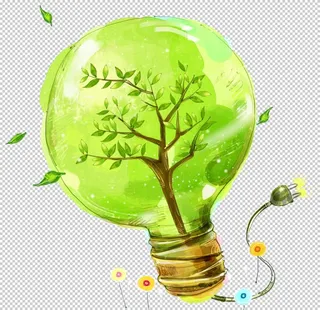 环保灯泡能源合成海报素材图片