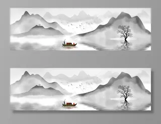 中国风山水画图片