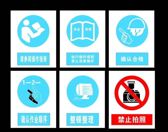 岗位操作标识牌图片cdr矢量模版下载