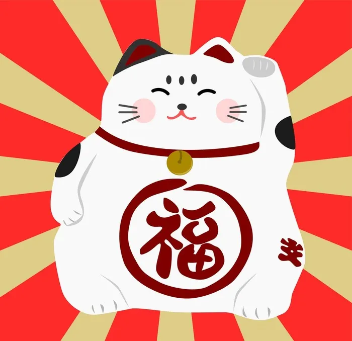 招财猫元素图片