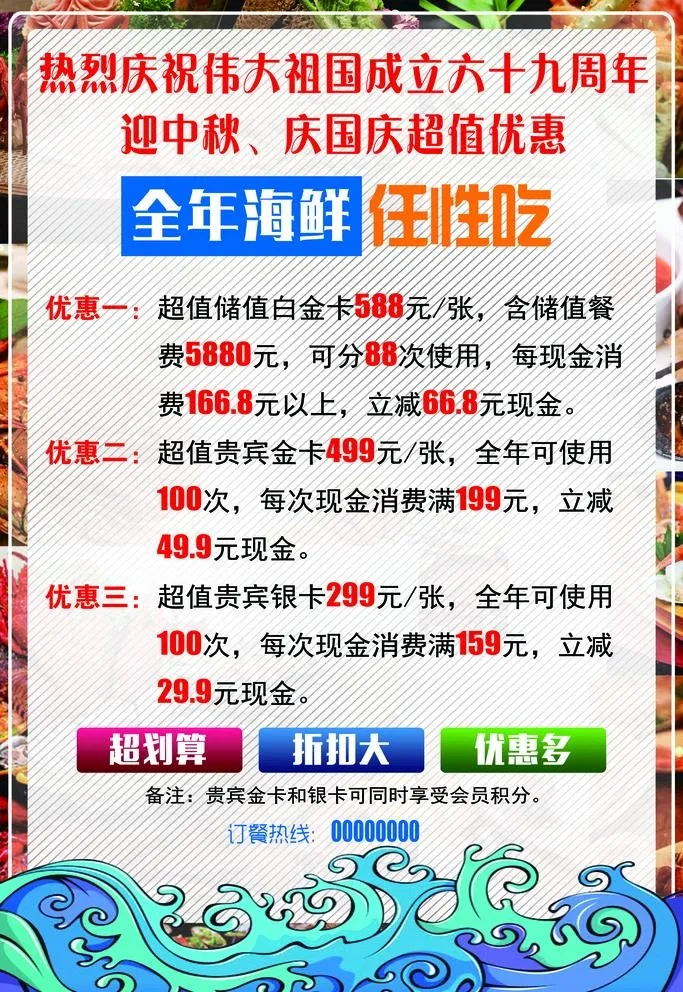 海鲜海报图片(3150x4725)psd模版下载