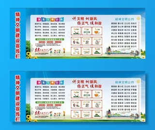 社区精神文明创建展板图片