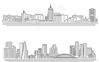 城市线条图片