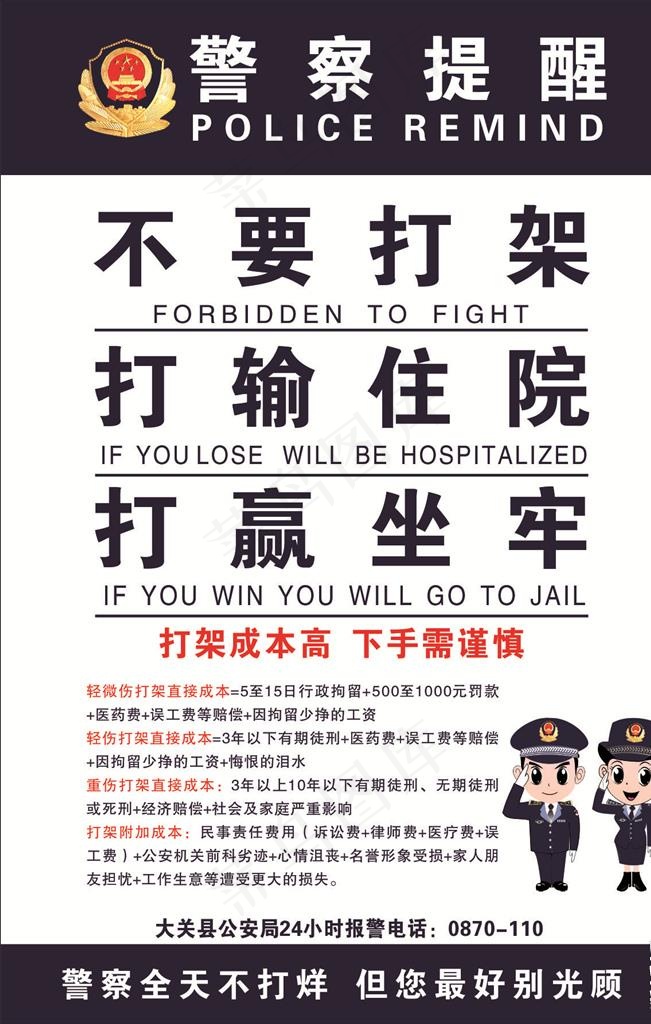 警察提醒图片