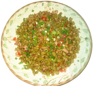 酸豆角肉沫图片