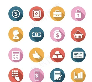 七彩虹钱图标图片