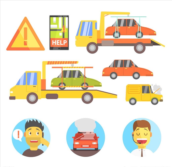 道路救援图片ai矢量模版下载