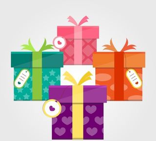 彩色礼物盒矢量图片
