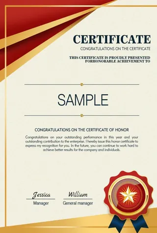 简欧荣誉证书图片