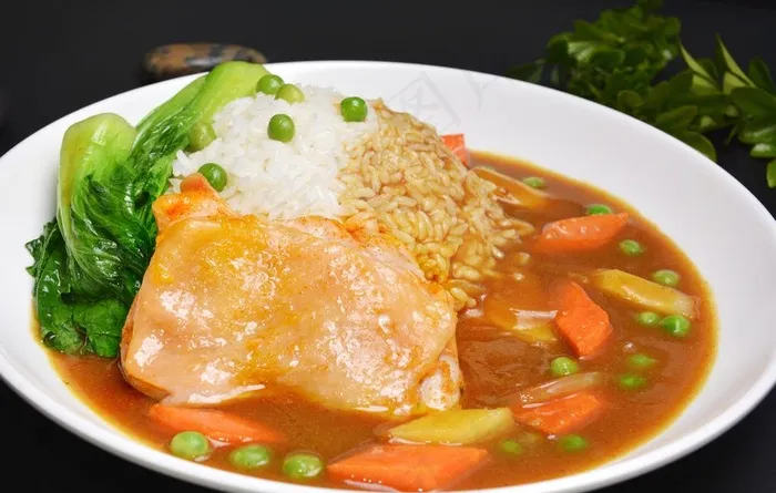 鸡排饭图片