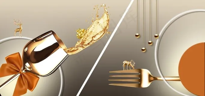 餐厅厨房酒店餐具装饰画图片