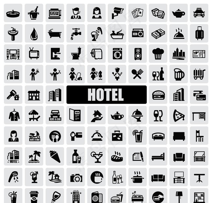 小图标 矢量 HOTEL图片