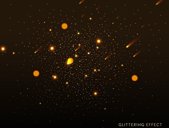 金色 粒子 黑色 背景 底图图片