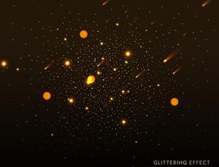 金色 粒子 黑色 背景 底图图片