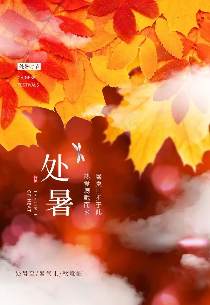 处暑 图片psd模版下载