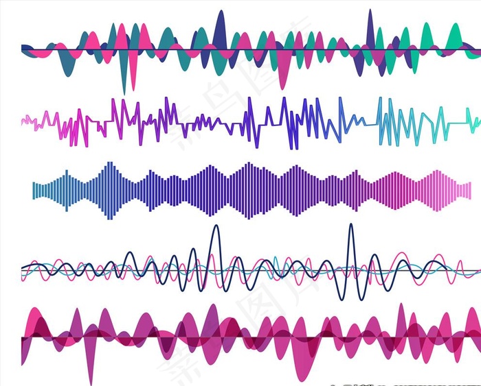 波浪线 声波 曲线图片