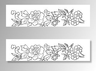 牡丹花纹样图片