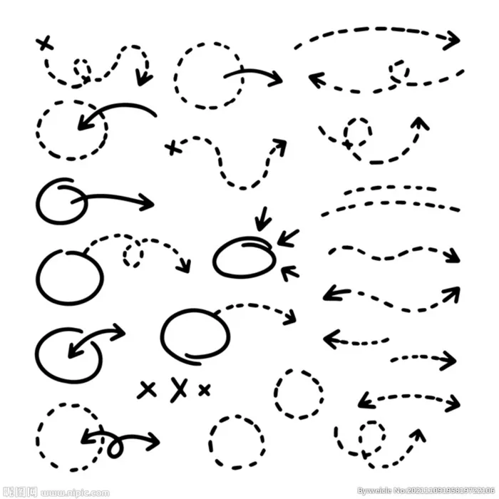 虚线箭头图片ai矢量模版下载