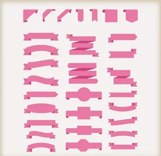 粉色丝带素材图片