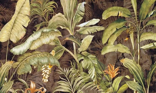 北欧风情雨林背景墙图片