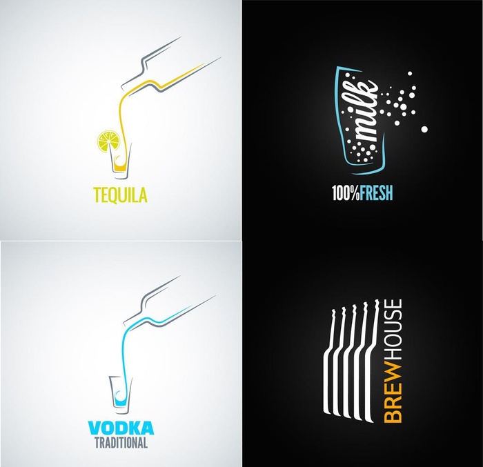 酒吧logo图片ai矢量模版下载