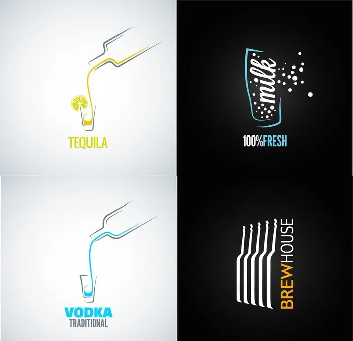 酒吧logo图片ai矢量模版下载