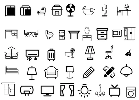 家具图标 家居图标 家电图标图片