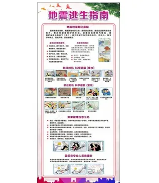 地震逃生图片