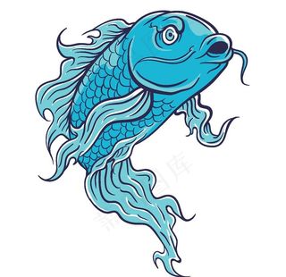 鲤鱼插画图案图片