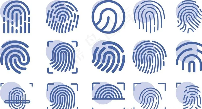 指纹识别图片cdr矢量模版下载