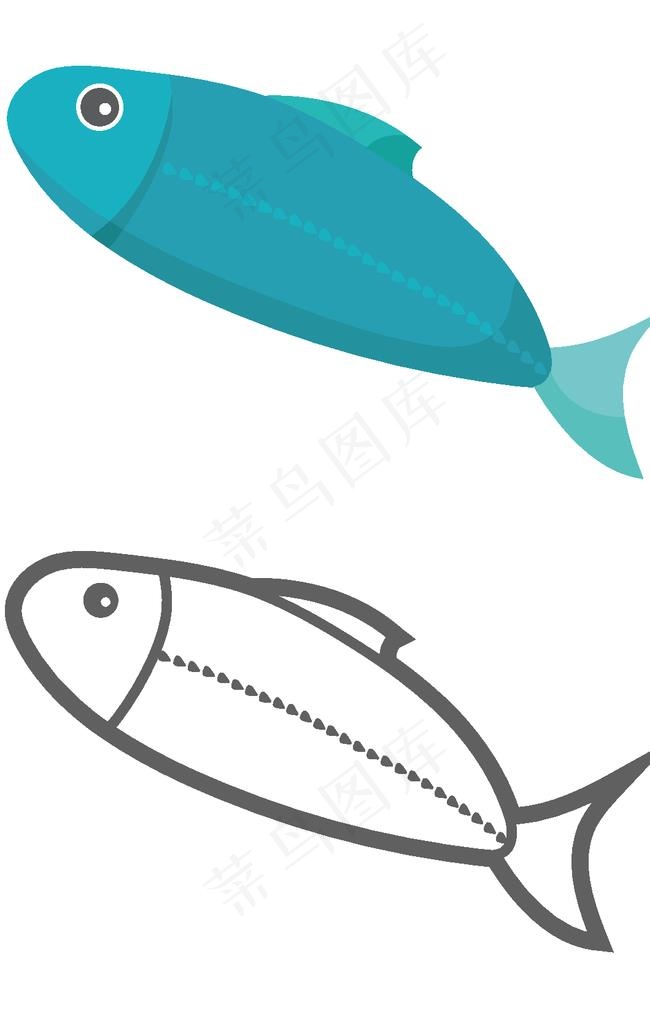 手绘卡通海鲜图片ai矢量模版下载