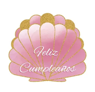 水彩贝壳西班牙生日快乐矢量图图片 水彩贝壳西班牙生日快乐矢量图图片