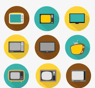 圆形电视机图标图片